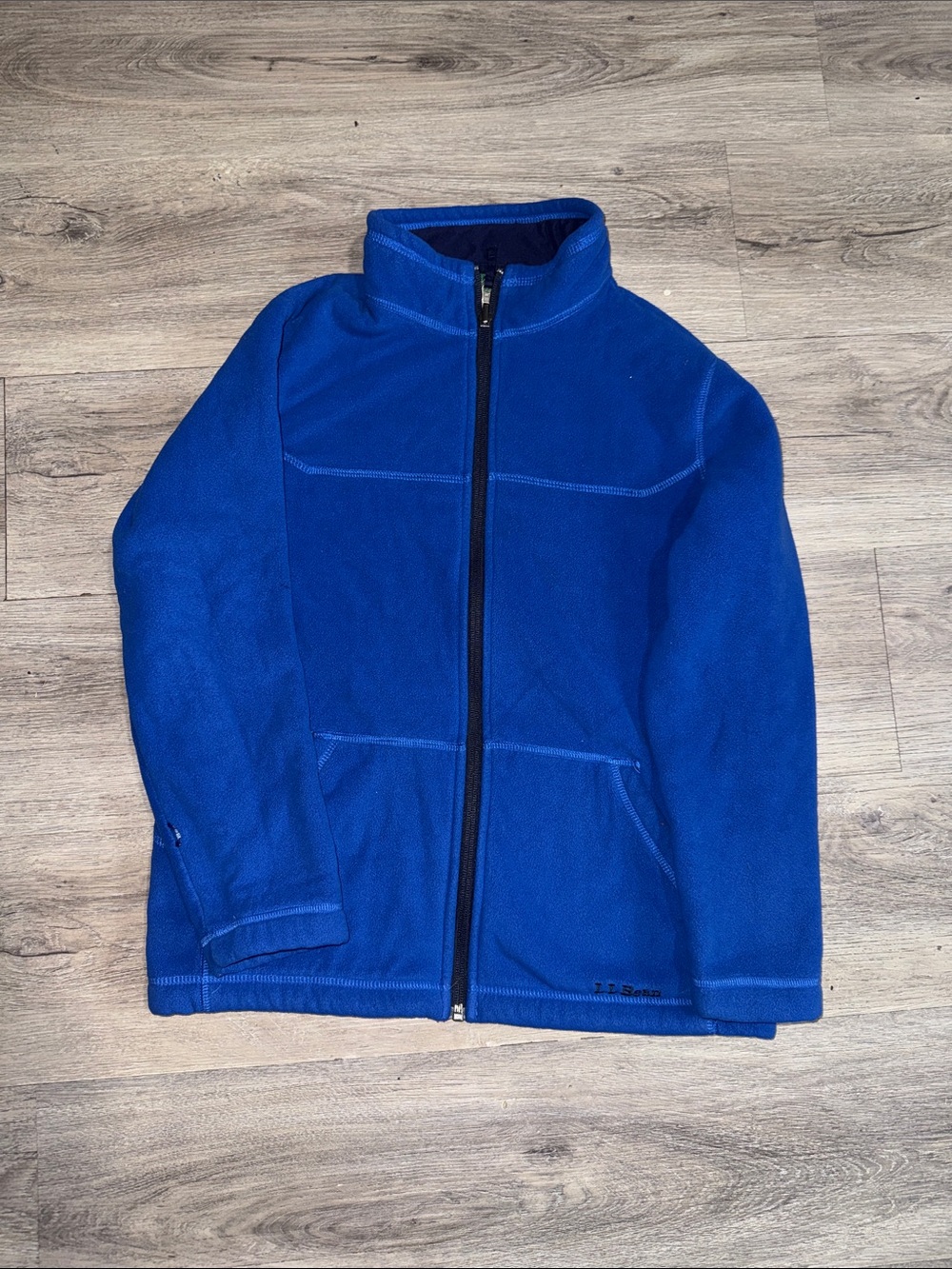 L.L. Bean Bright Blue Full-Zip Kids Fleece Jacket
